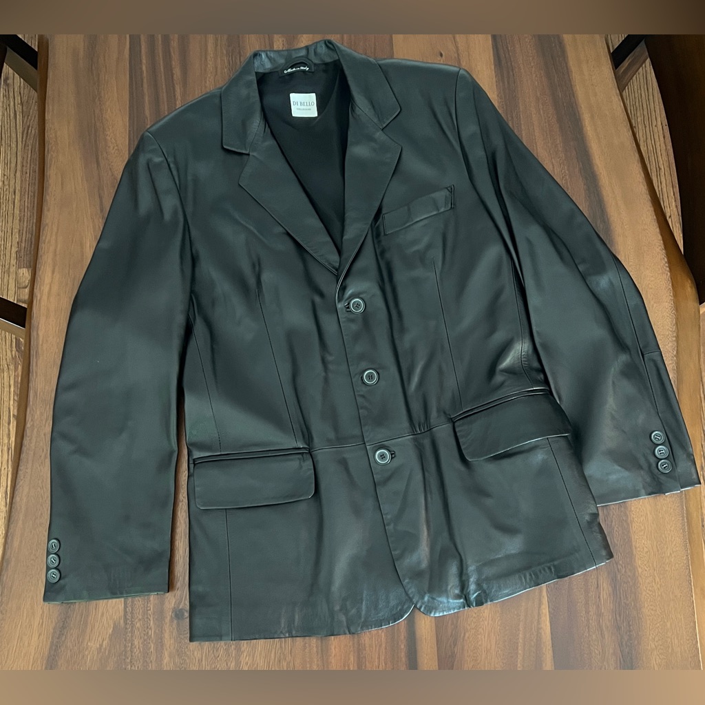 Nwot Di Bello Men’s Genuine Soft Leather Jacket Italy Sz 50